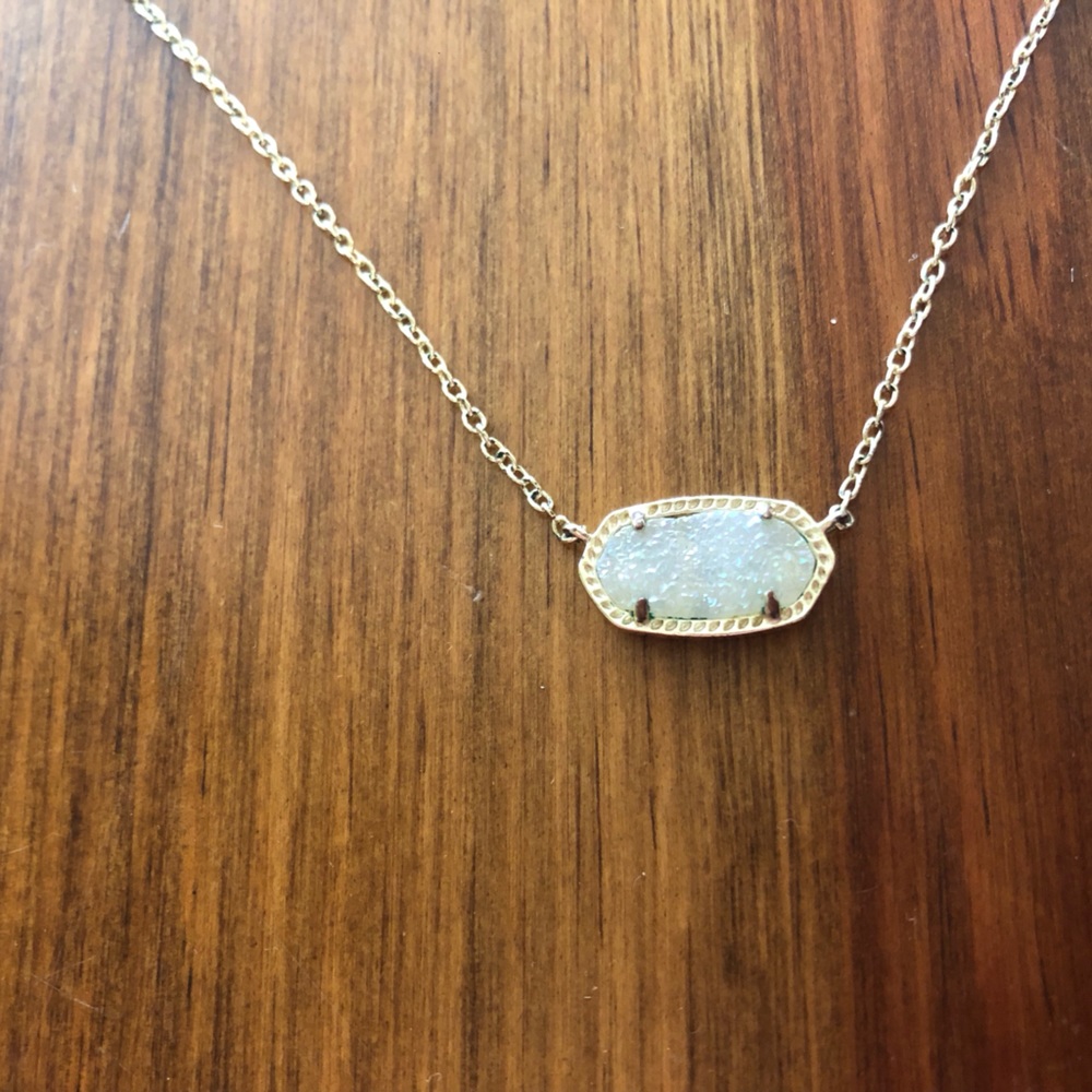 Kendra Scott Iridescent Drusy necklace